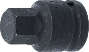 BGS Kraft-Bit-Einsatz 5054-22 in Schwarz mit 20 mm Innenvierkant-Antrieb und 22 mm Innensechskant - Bild 1