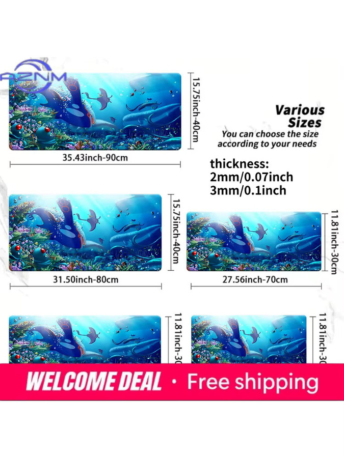 Potdemiel Kyogre Unterwasser-Ozean Gaming-Schreibtischunterlage rutschfest und waschbar - Bild 7