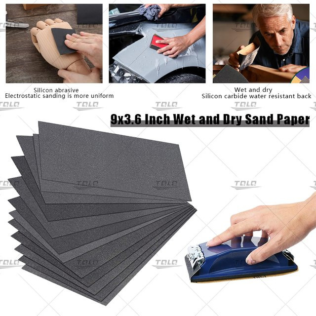 TQLQ Schleifpapier-Set mit Körnungen von 60 bis 5000 für Nass- und Trockenschleifen zur Holzbearbeitung, Metall- und Kunststoffbearbeitung sowie zum Polieren - Bild 1