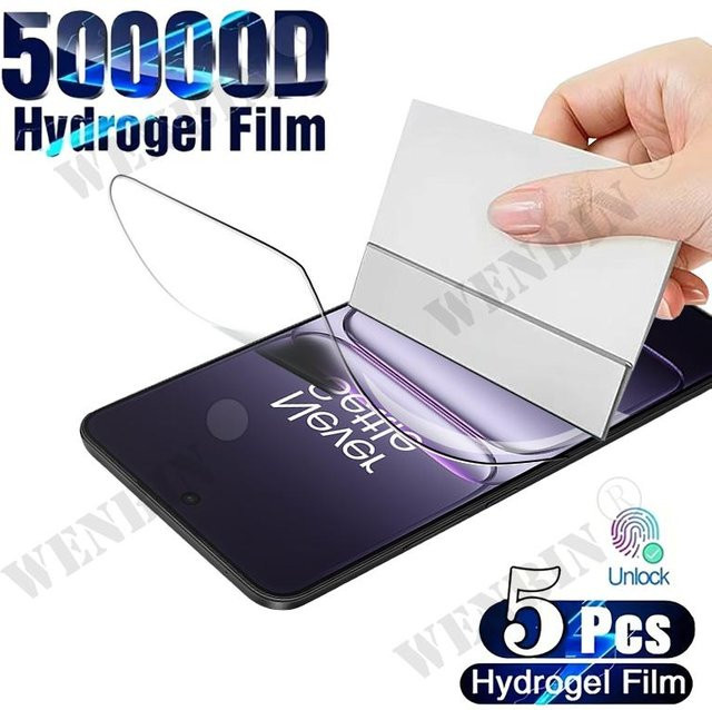 5 Stück Hydrogel-Bildschirmschutzfolien für OnePlus Nord 5 CE, transparente Vollabdeckung - Bild 1
