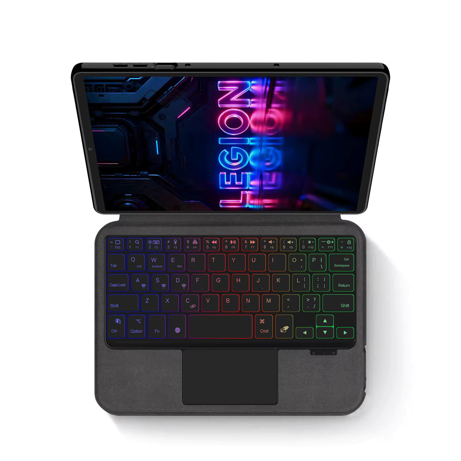 Tastaturabdeckung für Lenovo Legion Y700 5. Generation 8,8 Zoll Gaming-Tablet in Schwarz mit TouchPad und Hintergrundbeleuchtung - Bild 2