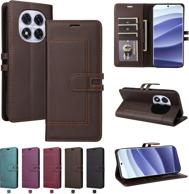 Business Leder Handyhülle für Xiaomi Redmi Note 14 13 12 11 Pro Plus 15C 14C 13C 12C mit Magnetischem Flip Book Pocket Cover in Blau - Bild 1