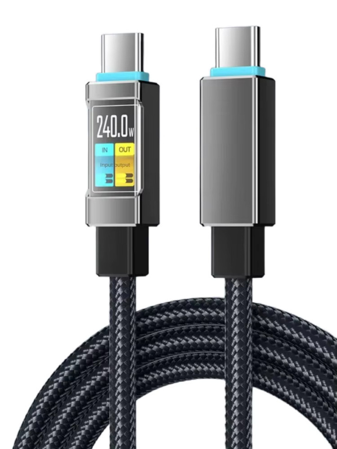 PD 240W USB Typ-C auf USB-C Ladekabel in Schwarz für iPhone, Samsung, Xiaomi und Huawei - Bild 5