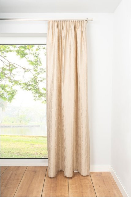 Ondeco Schlaufenschal Stream Gardine blickdicht, Farbe: Sand, B/H: 135 x 245 cm - Bild 1
