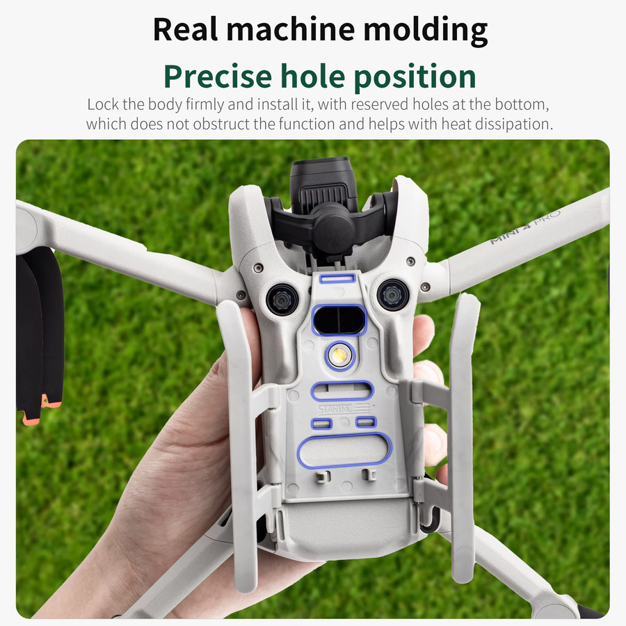 STARTRC Erhöhtes Klappstativ Fahrwerk für DJI Mini4 Pro als Anti-Fall-Puffer Trainingsrahmen in Grau - Bild 6