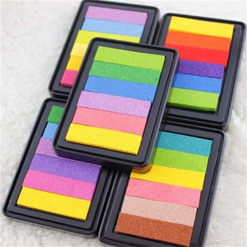Großes Vintage-Stempelkissen Set mit 6 Farben für DIY, Basteln und Scrapbooking - Bild 3