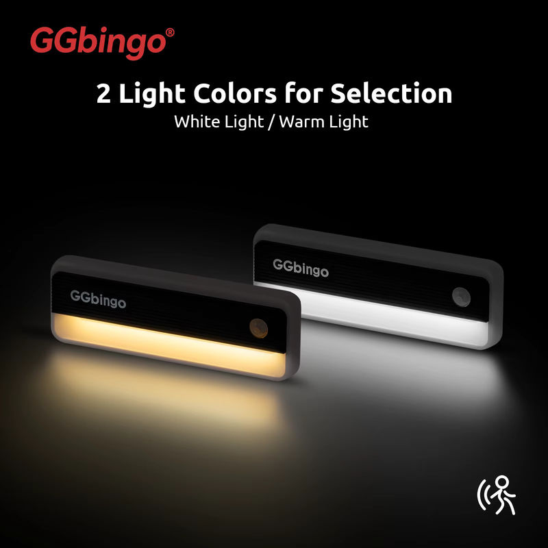 GGbingo LED Induktions-Nachtlicht mit Bewegungssensor, weiß, Typ-C-Aufladbar, Schrankleuchte und Wandleuchte mit kaltweißem Licht (6000 K) - Bild 7
