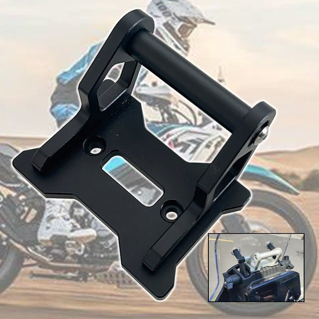 CNC Aluminium GPS-Telefonhalterung für CFMOTO 450MT 2024-2025 in Schwarz - Bild 1