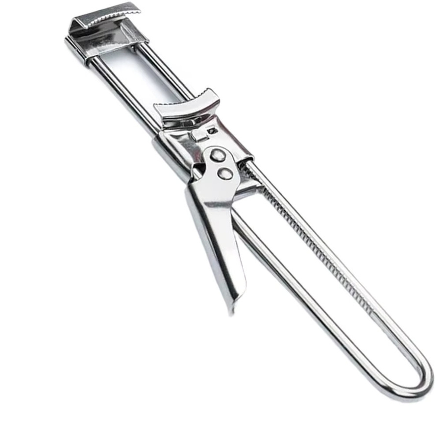 Verstellbarer Glasöffner aus Edelstahl in Silber für Senioren und Menschen mit Arthritis - Bild 7