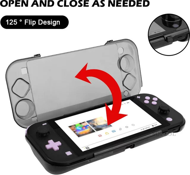 MBCHIPSTAR Transparente All-Inclusive-Hartschalenhülle aus PC für Nintendo Switch Lite - Bild 1