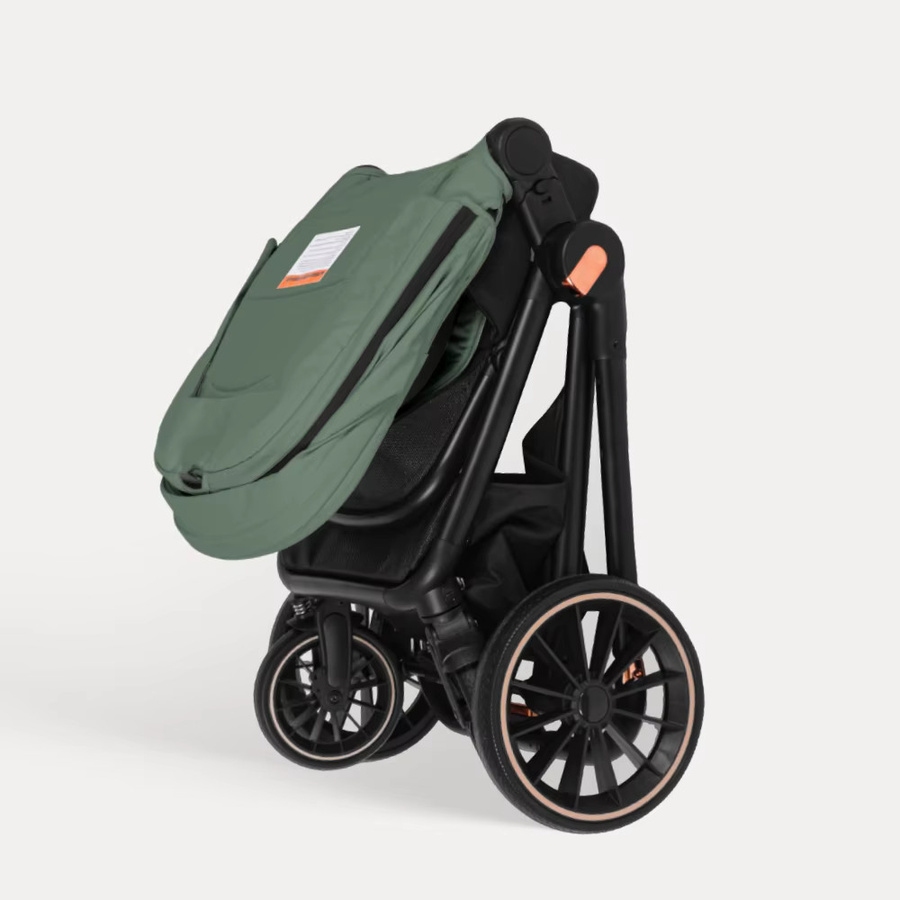 Babyvoyage 4-in-1 Kombikinderwagen in Grün mit klappbarem Gestell und Babysitz - Bild 3