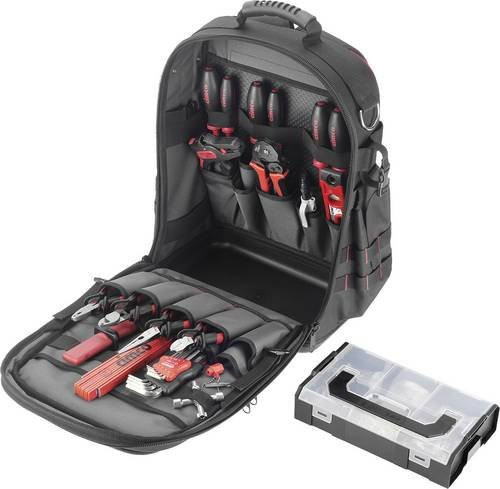 Cimco Werkzeug-Rucksack Ergo-XL30 electr. 170426 in Schwarz, bestückt, H: 48 cm, B: 22 cm, T: 28 cm - Bild 1