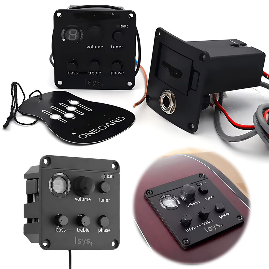 Fishman ISYS+ Onboard Vorverstärker für akustische und klassische Gitarren mit Piezo Pickup und Tuner in Schwarz - Bild 5