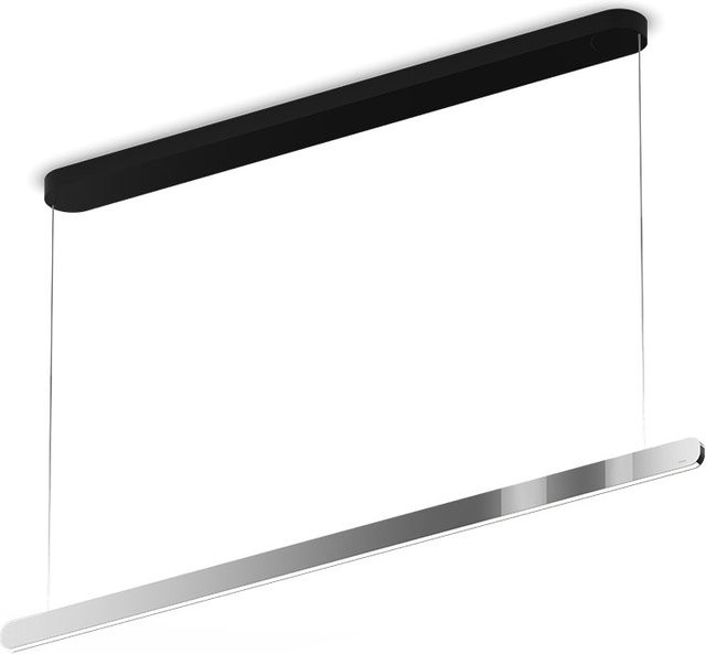 Occhio Mito linear volo 140 up LED-Pendelleuchte in Schwarz matt mit Dark Chrome Kopf, dimmbar mit Occhio air Modul und x-tra warm LED (2200K - 3500K) für die Tischbeleuchtung - Bild 1
