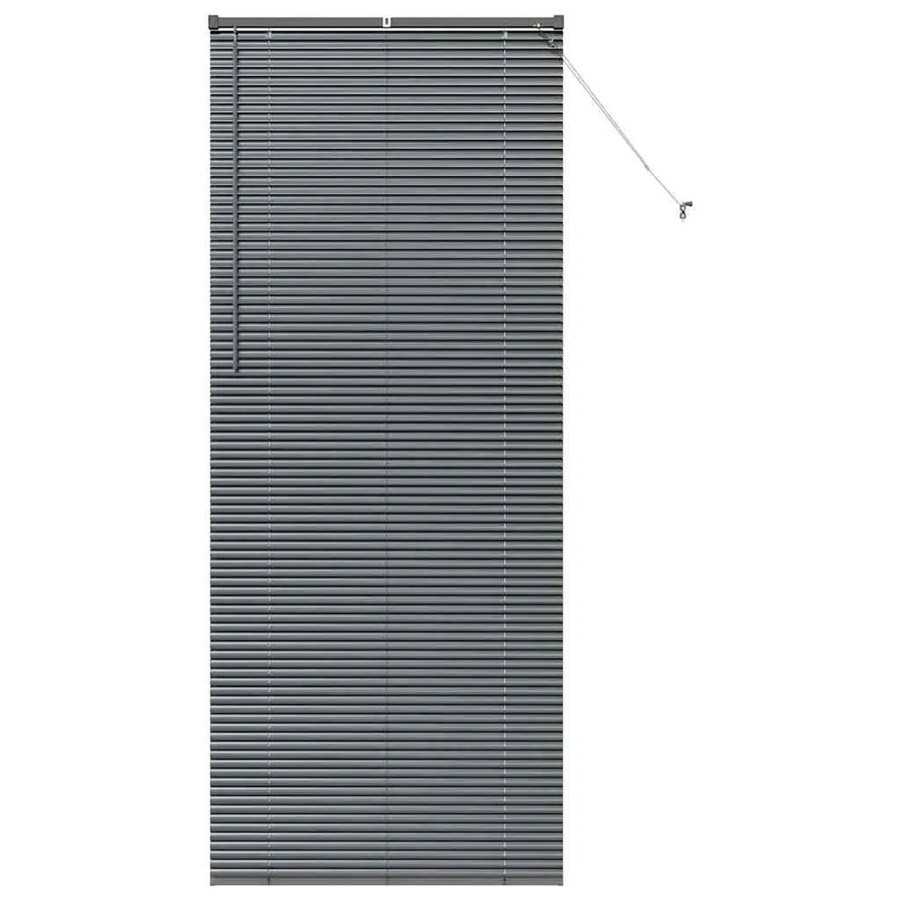 vidaXL Balkenjalousien mit Vorhängen aus Aluminium in Dunkelgrau, B/H: 95 x 220 cm - Bild 2