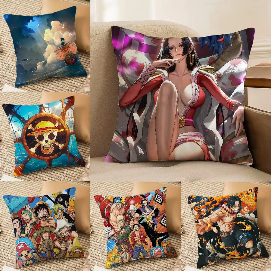 Bandai One Piece Strohhut-Piraten Anime Plüschkissenbezug, Mehrfarbig, B/H: 30 x 30 cm - Bild 3