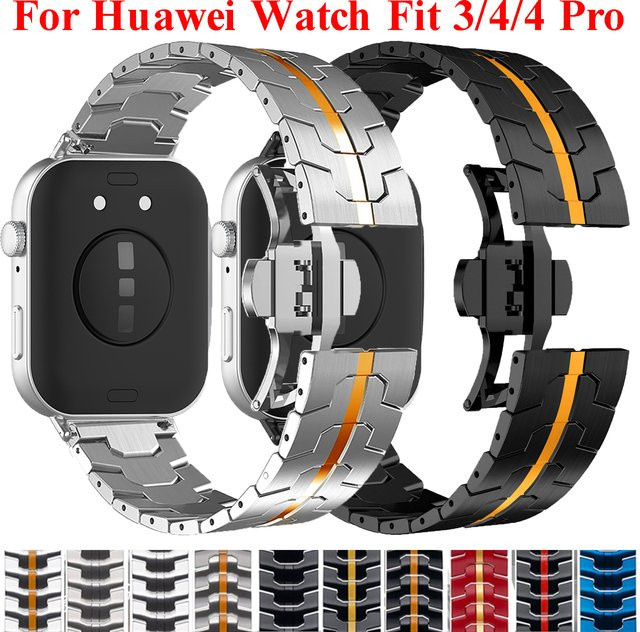 Jansin Uhrenarmband Edelstahl, Silber, Huawei Watch Fit 4 Pro 3 - Bild 1