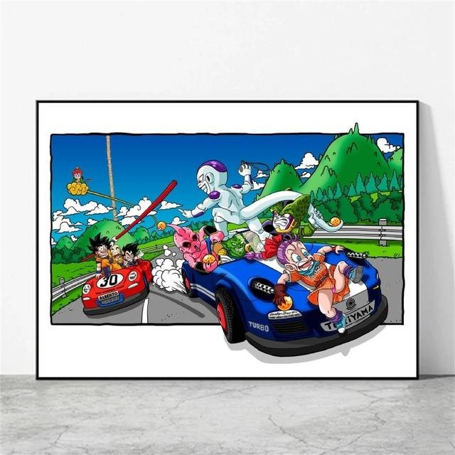 Dekoratives Leinwandposter Dragon Ball Wukong in Multicolor, Abstract Art Museum Wandkunst, Breite: 21 cm, Höhe: 30 cm - Bild 1