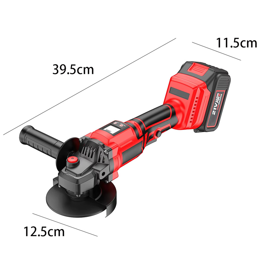 Makita LXT Bürstenloser kabelloser Winkelschleifer mit 3 Gängen, 125 mm Schleif- und Poliermaschine für Holzbearbeitung, Rot - Bild 2