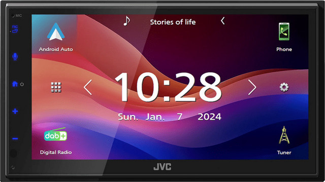 JVC KW-M695DBW Doppel-DIN Autoradio mit 6,8 Zoll Display, Android Auto, Apple CarPlay, DAB+ Tuner, Wi-Fi und Rückfahrkamera-Anschluss in Schwarz - Bild 1