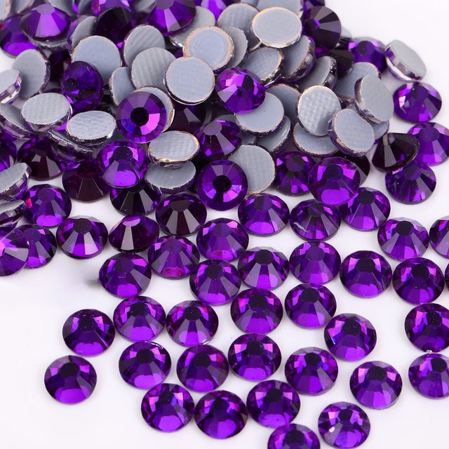 Strasssteine Royal Violet Lila Glitzer Glas Flatback, Charm DIY - Bild 1