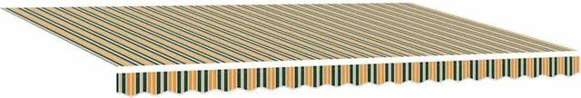 vidaXL Markisenersatzstoff aus Polyester in Grün-Gelb, B: 480 cm, H: 295 cm - Bild 1