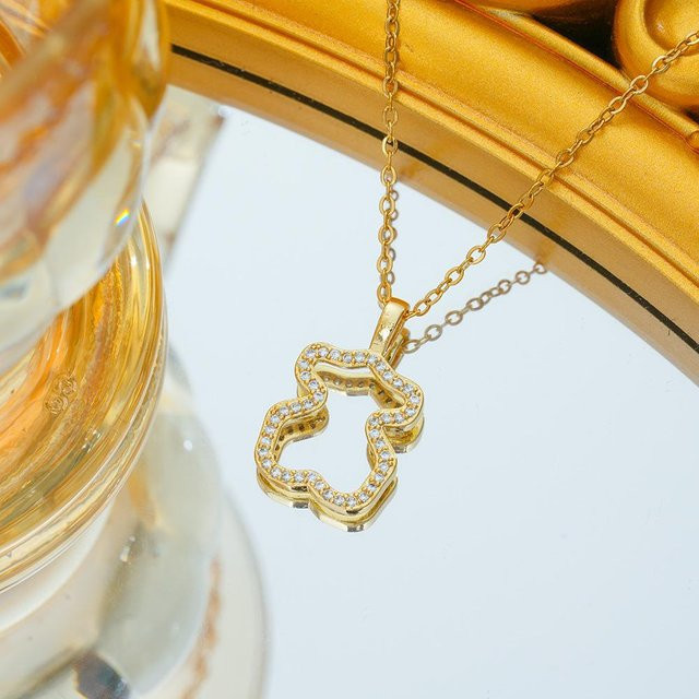 Wucifang Jewelry Halskette, Kupfer, Weiß, Zirkonia, Damen - Bild 1