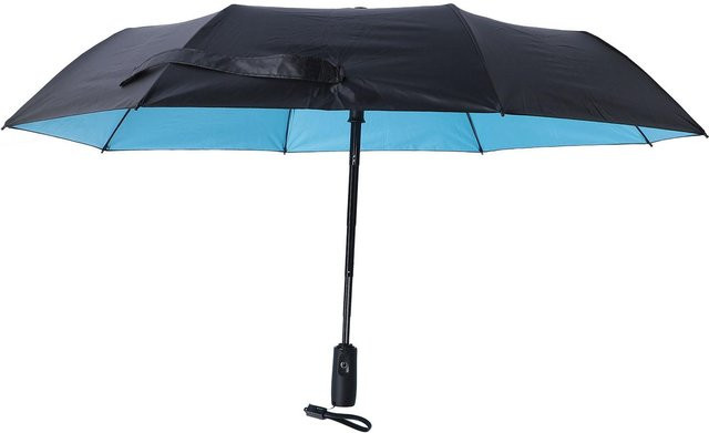 Sonnenschirm von mfySpace mit integriertem Ventilator aus Vinylgewebe und Fiberglas, UPF50+, USB-wiederaufladbar mit 2600mAh Akku, faltbar und tragbar - Bild 1