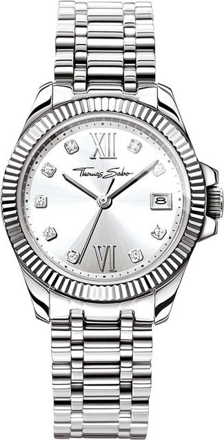 Thomas Sabo Damenuhr, Quarz, Edelstahl, Silber, 33 mm, 10 ATM - Bild 1