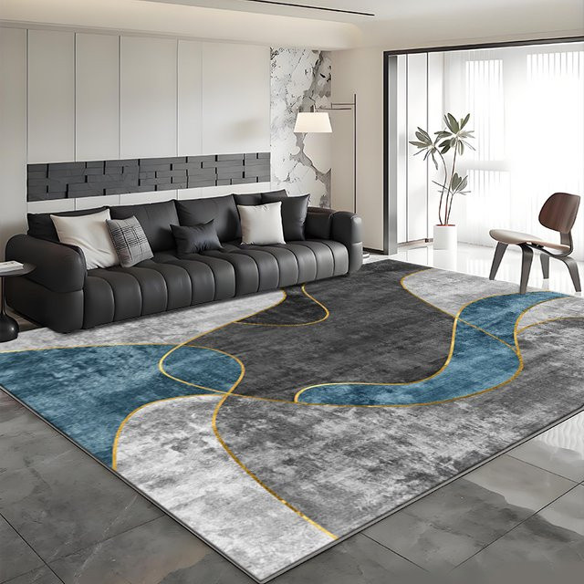 VIKAMA Nordic Teppich im skandinavischen Design, schmutzbeständig, rechteckig, ideal für Wohnzimmer und Schlafzimmer - Bild 1