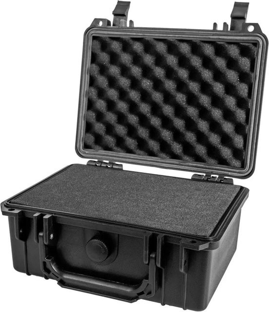 HMF ODK100 Outdoor Foto Kamerakoffer mit Rasterschaumstoff in Schwarz, B/T/H: 23 x 19 x 11 cm - Bild 1