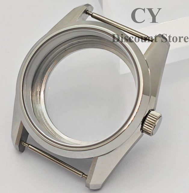 RICHUS Uhrengehäuse Edelstahl, Silber, 36 mm, Saphirglas, Uhrwerk-Zubehör - Bild 1