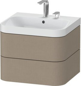 Duravit Möbelwaschtisch Happy D.2 Plus in Beige mit 2 Schubkästen, Wandhängend, B: 57,5 cm, T: 49 cm, H: 48 cm - Bild 1