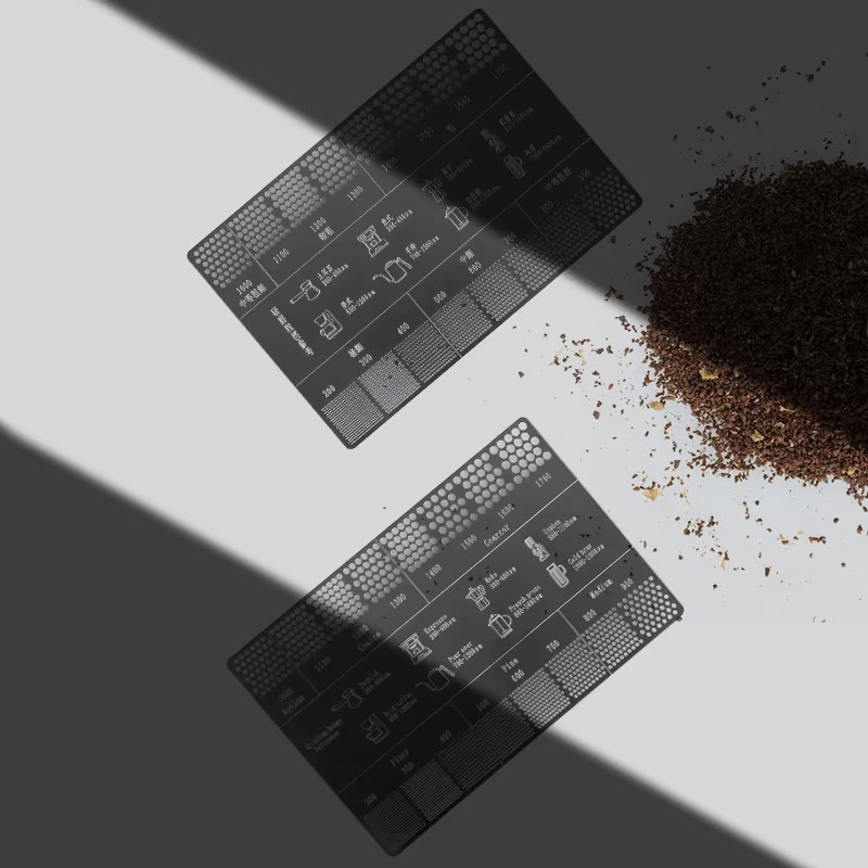 CafeGaGa Referenzkarte zum Vergleich der Mahldicke für Kaffeepulver und Espresso-Maschinen Zubehör für Barista-Werkzeuge - Bild 2