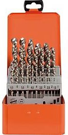 Projahn Spiralbohrer-Set UF-L aus HSS-Co, 25-teilig, Ø 1–13 mm, in orangefarbener Bohrerkassette - Bild 1
