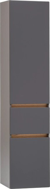 Held Möbel Hochschrank Trient für dein Badezimmer in matt Grau-Wotaneiche, B/T/H: 40 x 35 x 180 cm - Bild 1