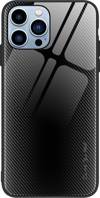 Schutzhülle für Apple iPhone 12 13 14 Pro Max mini Plus in Schwarz mit Glas Cover - Bild 1