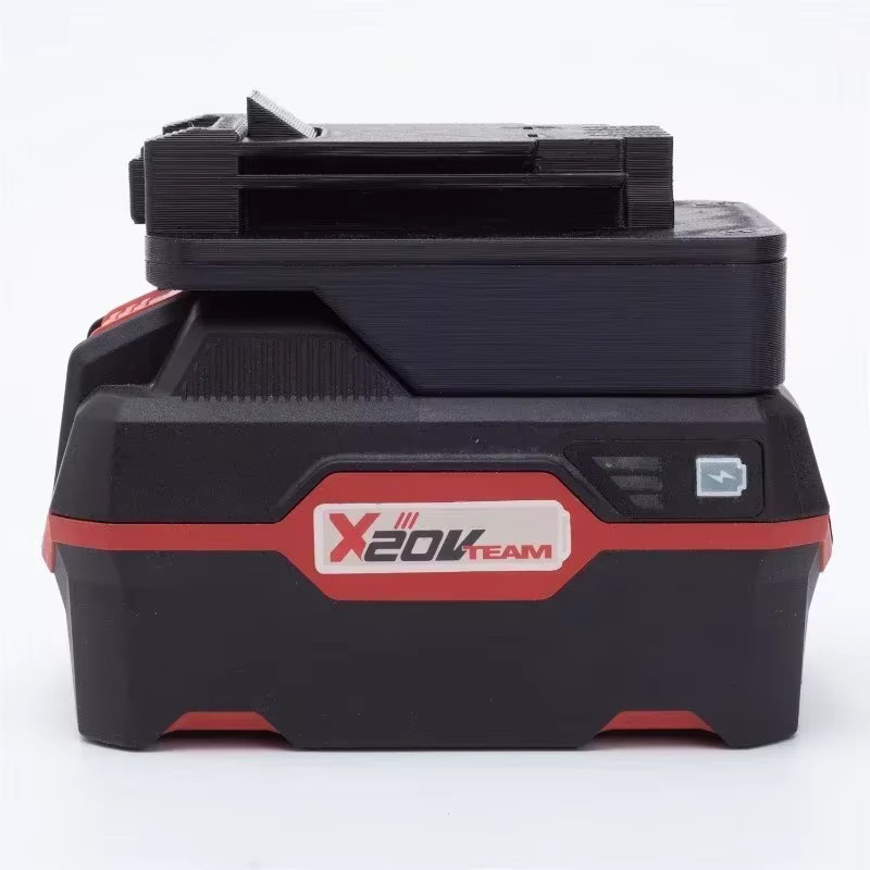 Batterie-Adapter zur Konvertierung von Parkside X20V Li-Ion Akkus auf Black+Decker 20V Li-Ion Akkus, Zubehör für dein Elektrowerkzeug, Schwarz - Bild 2