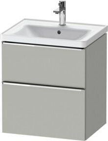 Duravit Waschtischunterschrank D-Neo in Grau und Holz, Wandhängend, B/T/H: 58,4 x 45,2 x 62,5 cm - Bild 1