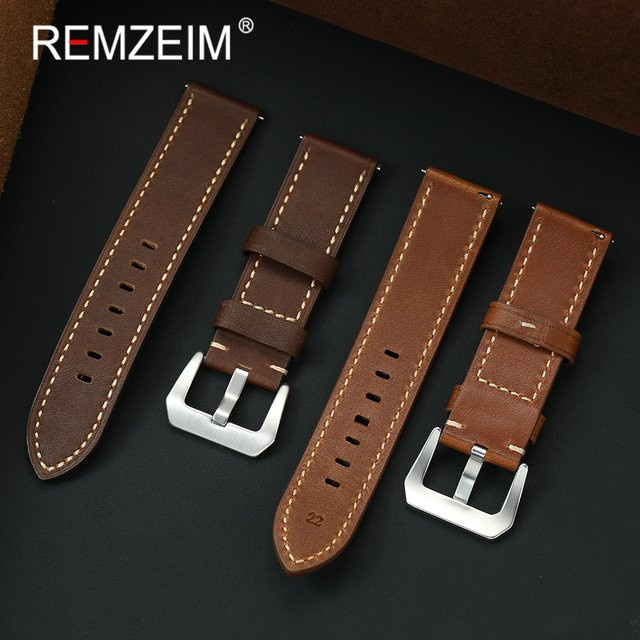 REMZEIM Uhrenarmband Leder, Vintage, Herren - Bild 1