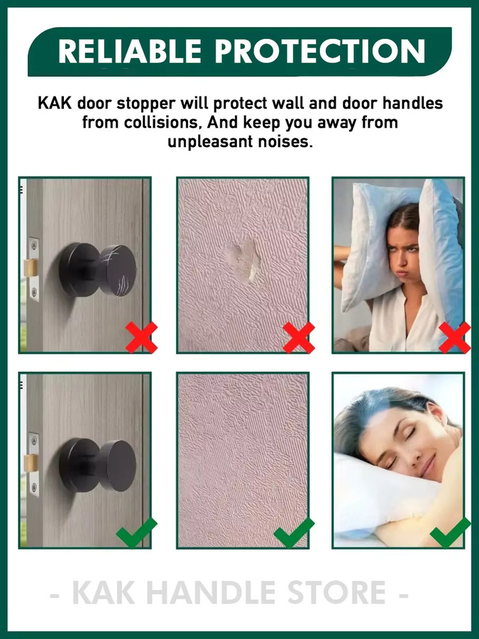 KAK 2er-Set Magnetische Türstopper Grau – Unsichtbarer Boden-Türstopper ohne Bohren zum Schutz von Wand und Tür - Bild 5