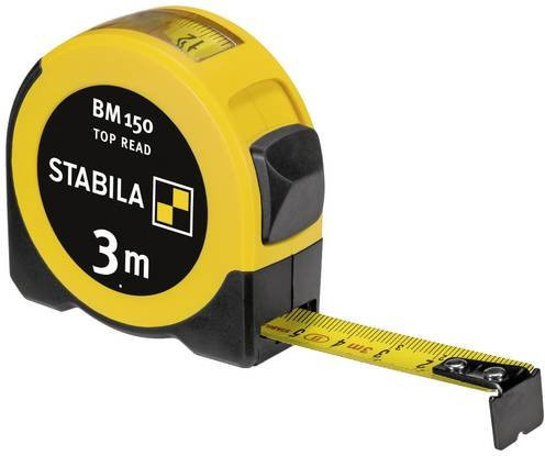 Stabila Taschenrollbandmaß BM 150 in Rot/Gelb mit 3 m Länge - Bild 1
