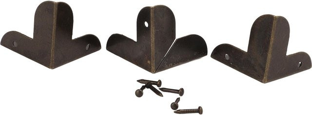 50 Stück Eckenschützer Dreieckig aus Eisen im Vintage Retro Stil von GoolRC in Schwarz, Bronze oder Braun - Bild 1