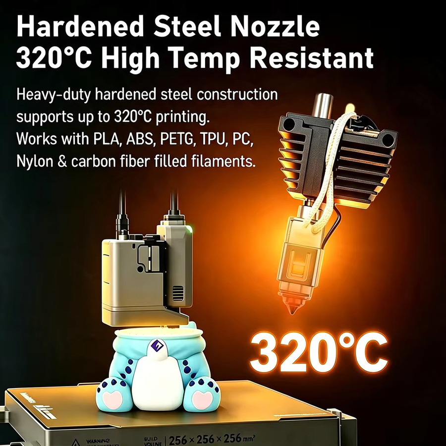 4-teiliges Hotend-Kit Flashforge C5 Pro Extruder-Ersatzbaugruppe inklusive Silikon-Reinigungsbürste für den Creator 5 Druckkopf - Bild 2