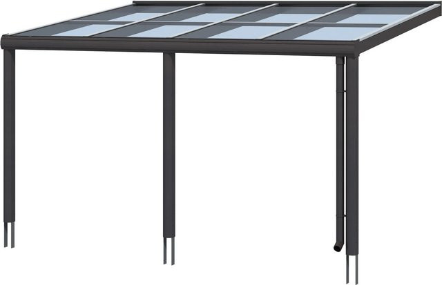 Skan Holz Terrassenüberdachung Monza aus Aluminium in Anthrazit mit Verbund-Sicherheits-Glas, B/T/H: 434 x 357 cm - Bild 1