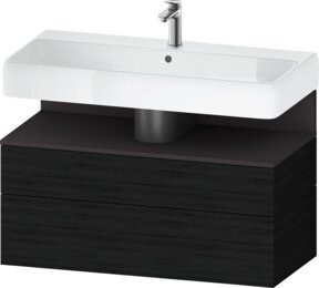 Duravit Waschtischunterschrank Qatego in Grau Matt, Wandhängend, B/T/H: 99 x 47 x 59 cm - Bild 1