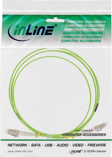InLine Glasfaserkabel 2x LC auf 2x LC, Grün, 25 m - Bild 1