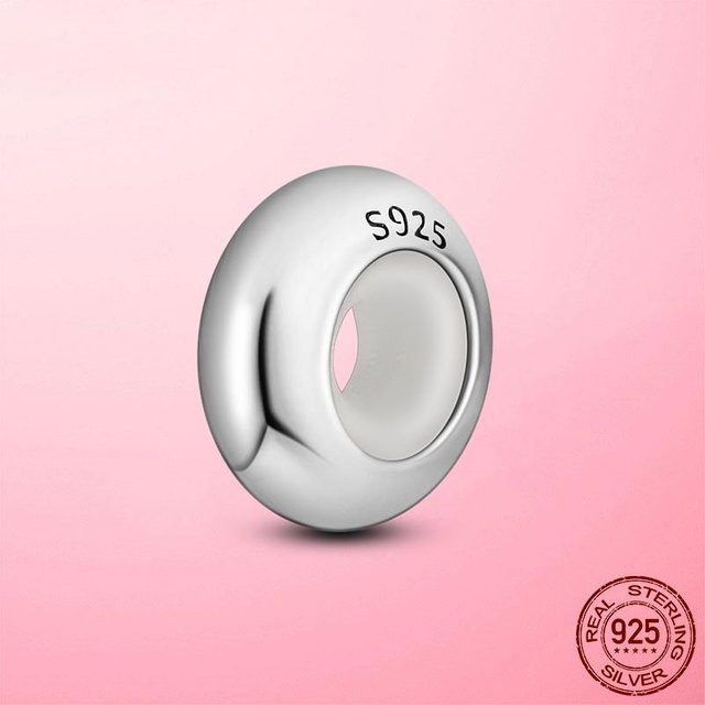 Silikon-Abstandshalterperlen, 925 Silber, Weiß, Damen - Bild 1