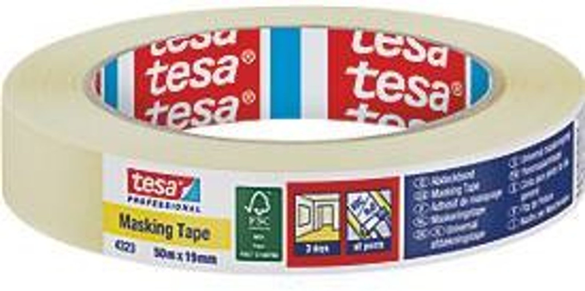 tesa tesakrepp Basic Kreppband Beige, Breite: 19 mm, Länge: 50 m - Bild 2