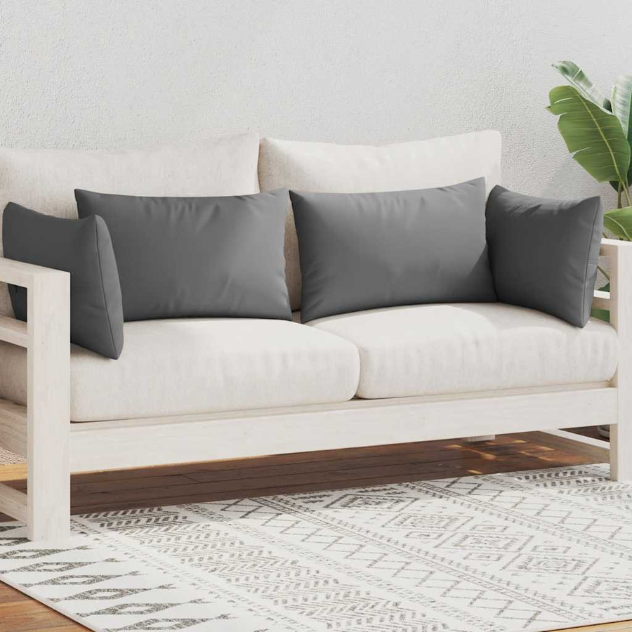 vidaXL Gartenkissen 4er Set Grau aus Polyestergewebe B/T: 60 x 40 cm - Bild 5